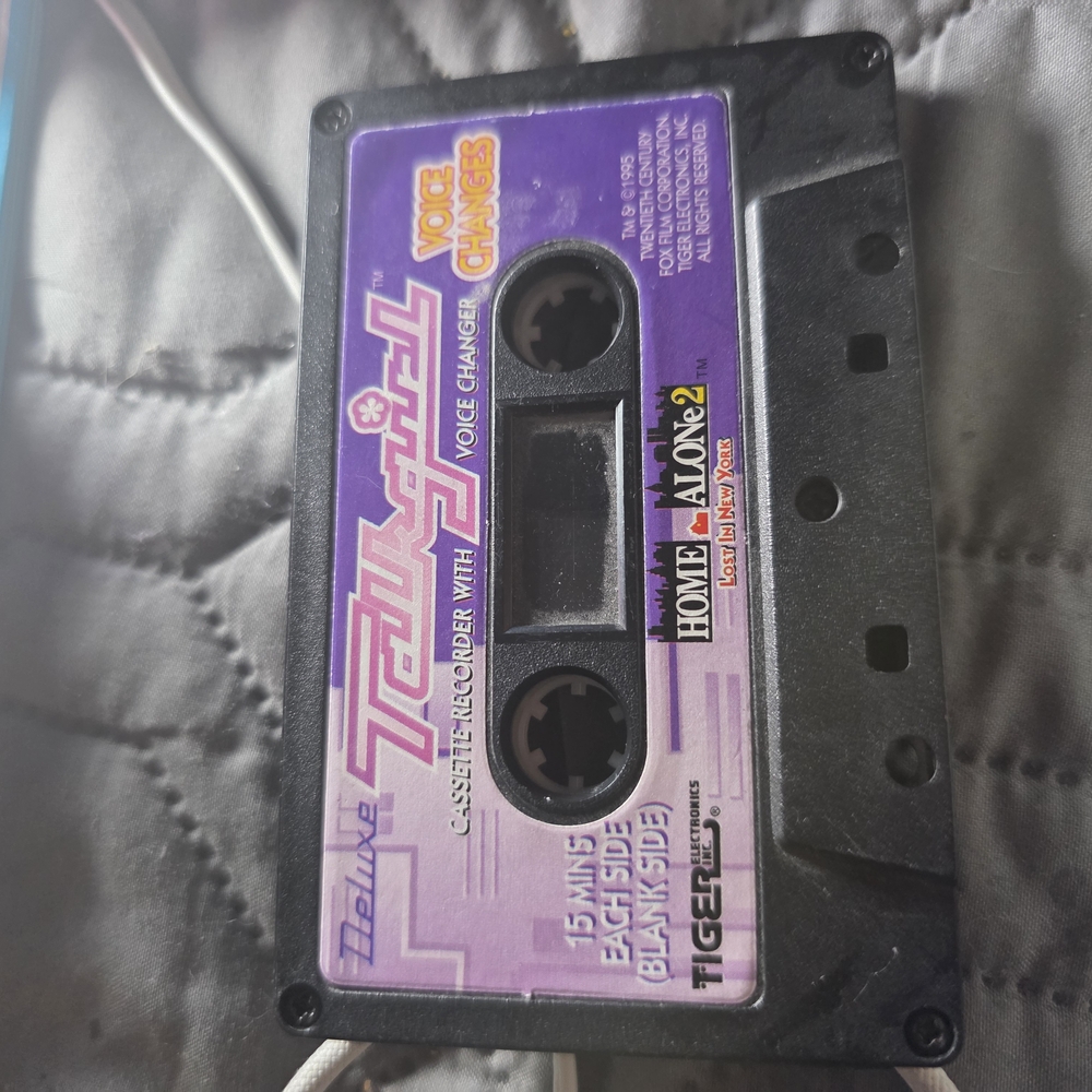Black and Purple Cassette Tape